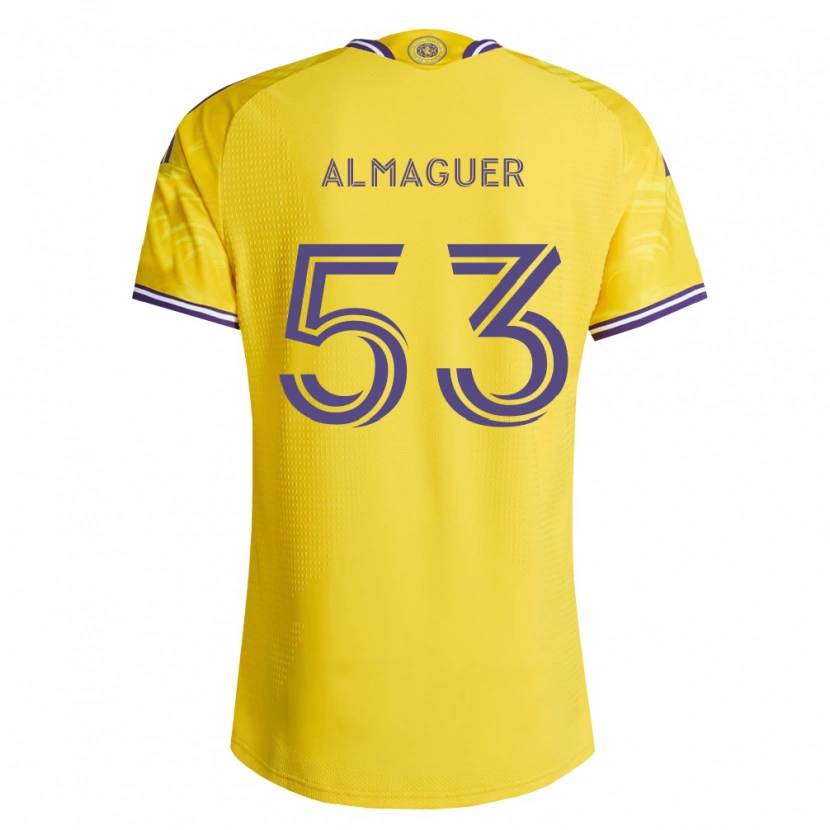 Danxen Mænd Jorge Almaguer #53 Gul Lilla Udebane Spillertrøjer 2026/27 Trøje T-Shirt