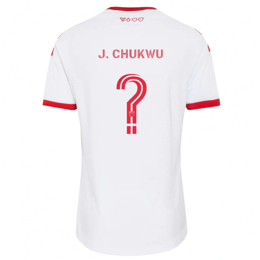 Danxen Mænd Joses Chukwu #0 Hvid Rød Sort Udebane Spillertrøjer 2026/27 Trøje T-Shirt