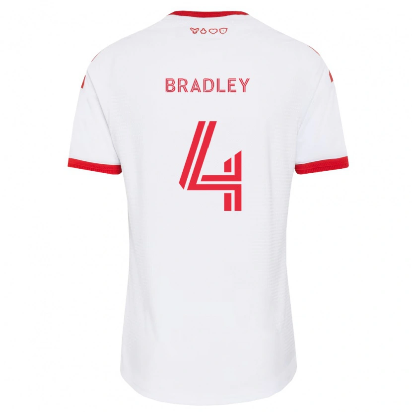 Danxen Mænd Michael Bradley #4 Hvid Rød Sort Udebane Spillertrøjer 2026/27 Trøje T-Shirt
