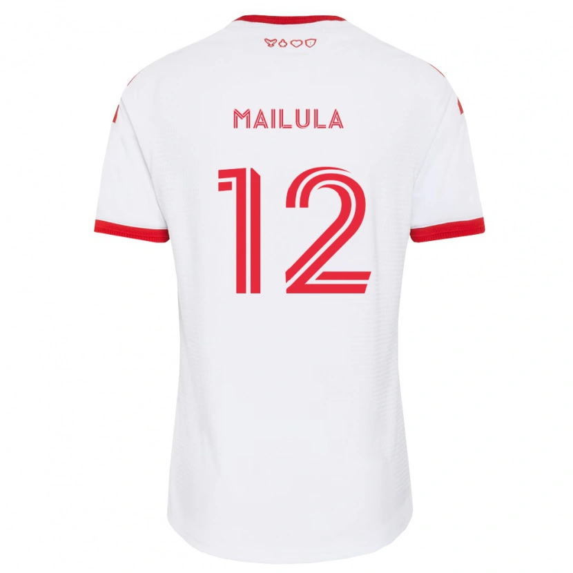 Danxen Mænd Cassius Mailula #12 Hvid Rød Sort Udebane Spillertrøjer 2026/27 Trøje T-Shirt