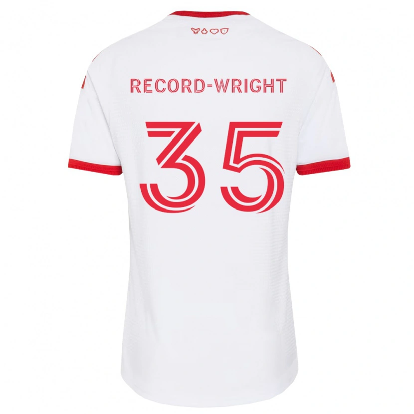Danxen Mænd Kemari Record-Wright #35 Hvid Rød Sort Udebane Spillertrøjer 2026/27 Trøje T-Shirt