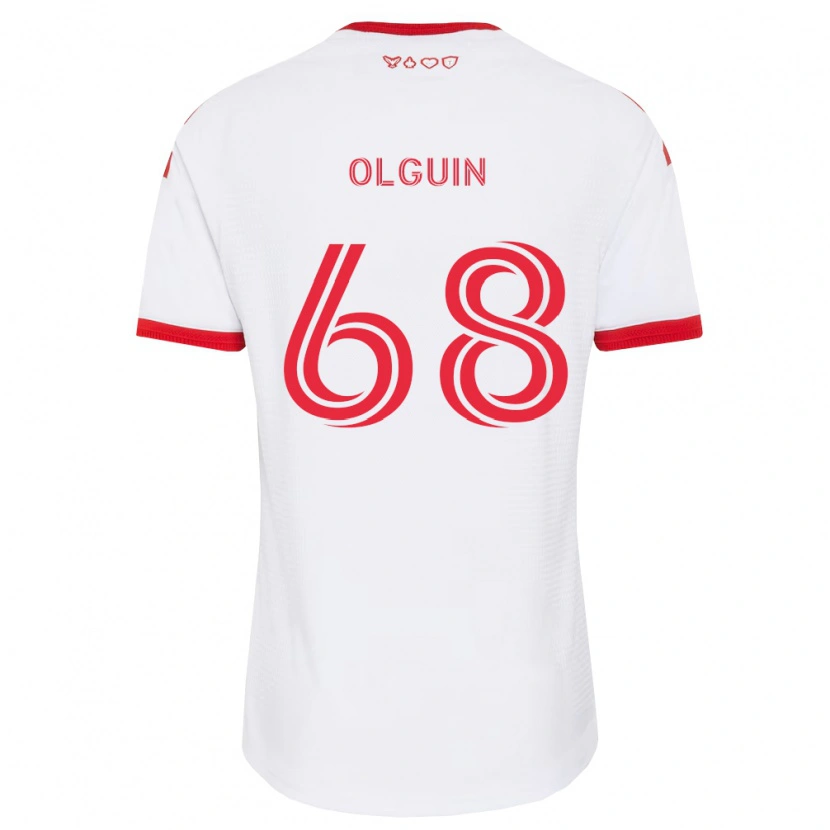 Danxen Mænd Lucas Olguin #68 Hvid Rød Sort Udebane Spillertrøjer 2026/27 Trøje T-Shirt