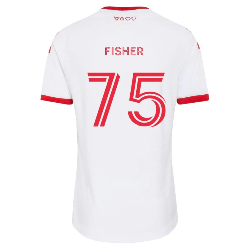 Danxen Mænd Reid Fisher #75 Hvid Rød Sort Udebane Spillertrøjer 2026/27 Trøje T-Shirt