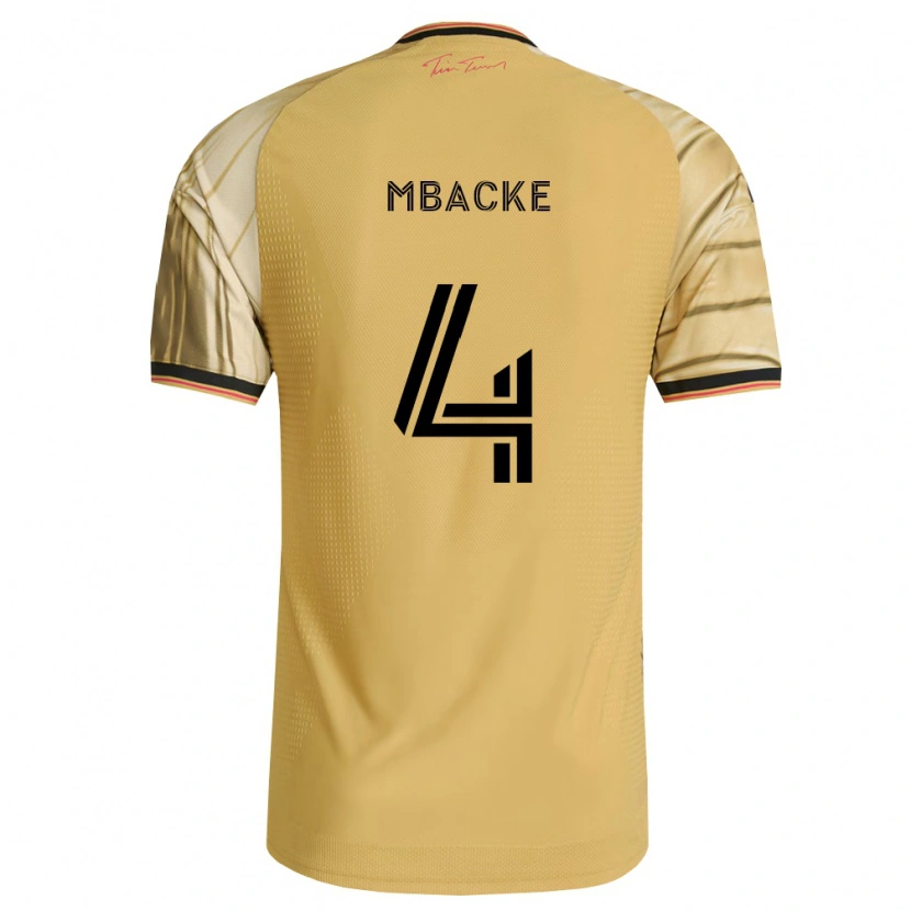 Danxen Mænd Mamadou Mbacke #4 Brun Gul Sort Udebane Spillertrøjer 2026/27 Trøje T-Shirt