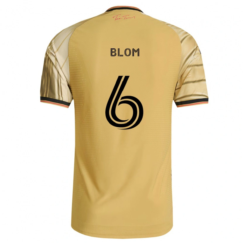 Danxen Mænd Njabulo Blom #6 Brun Gul Sort Udebane Spillertrøjer 2026/27 Trøje T-Shirt