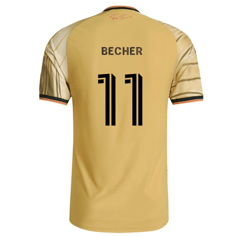 Danxen Mænd Simon Becher #11 Brun Gul Sort Udebane Spillertrøjer 2026/27 Trøje T-Shirt