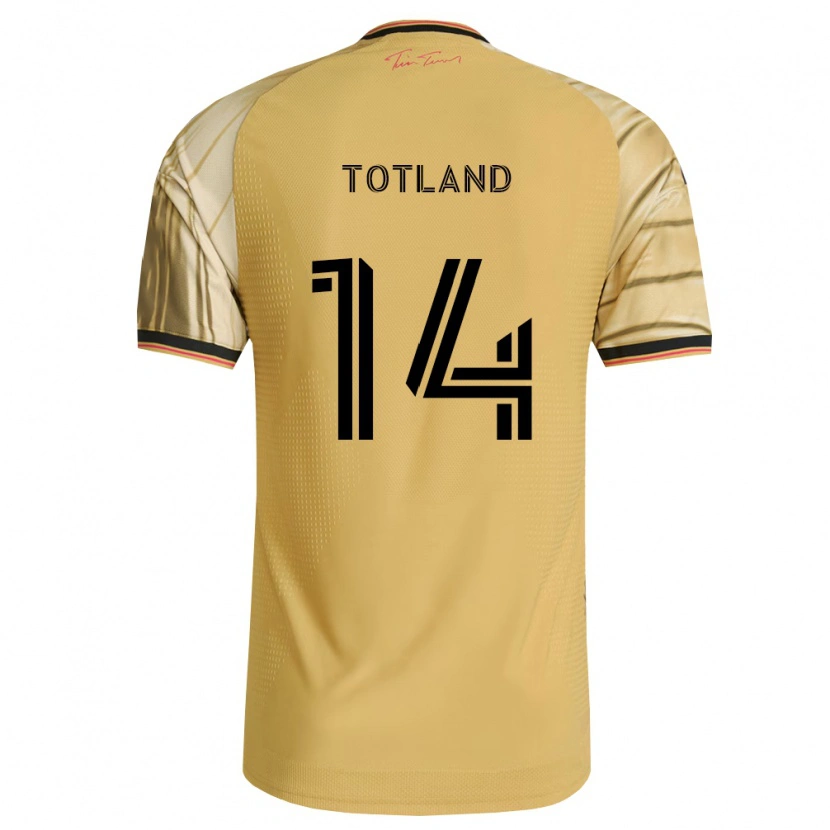 Danxen Mænd Tomas Totland #14 Brun Gul Sort Udebane Spillertrøjer 2026/27 Trøje T-Shirt