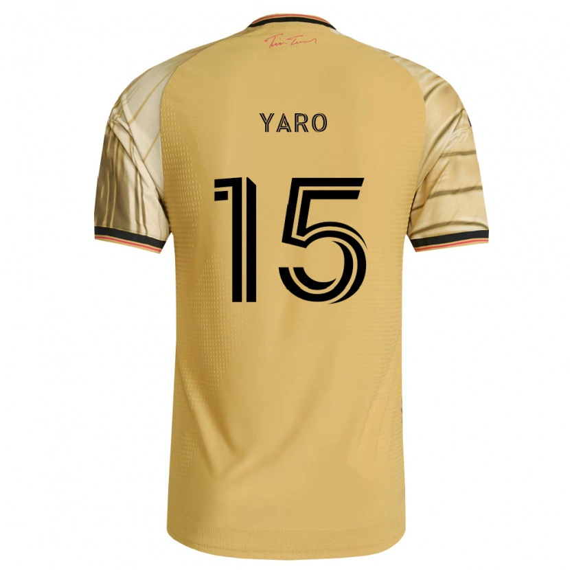 Danxen Mænd Joshua Yaro #15 Brun Gul Sort Udebane Spillertrøjer 2026/27 Trøje T-Shirt