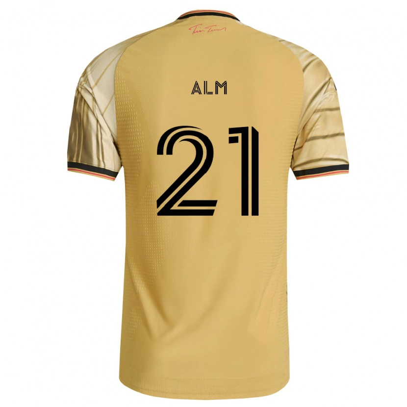 Danxen Mænd Rasmus Alm #21 Brun Gul Sort Udebane Spillertrøjer 2026/27 Trøje T-Shirt