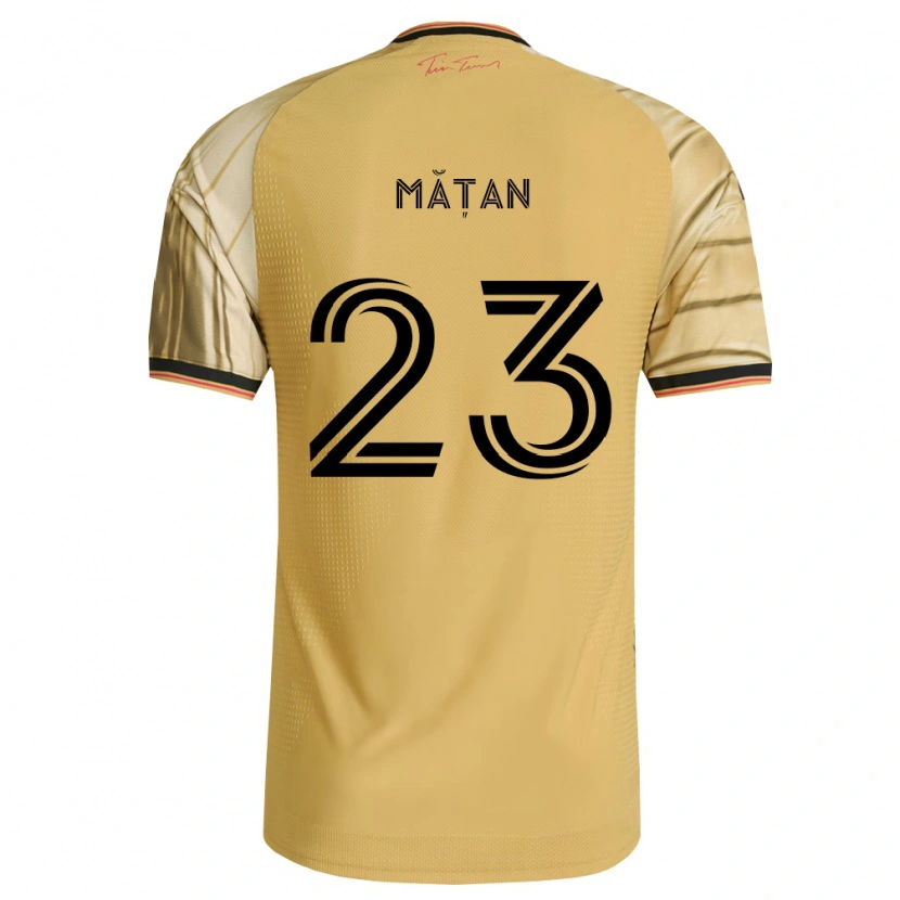 Danxen Mænd Alexandru Mățan #23 Brun Gul Sort Udebane Spillertrøjer 2026/27 Trøje T-Shirt