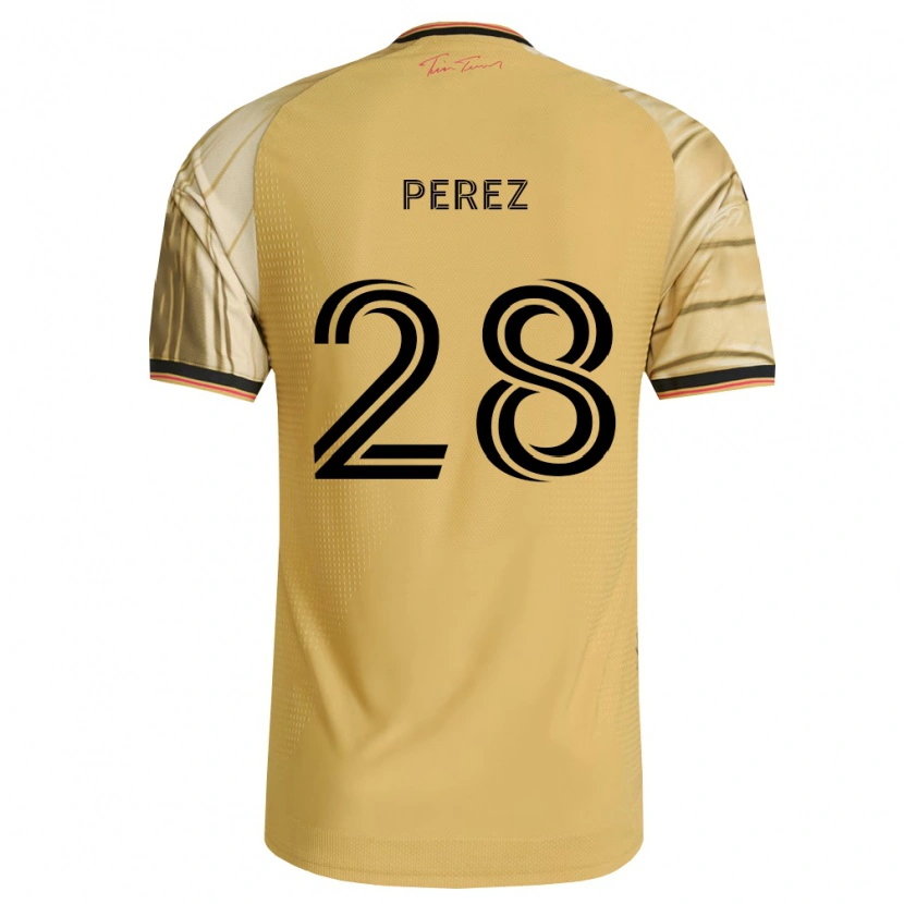 Danxen Mænd Miguel Perez #28 Brun Gul Sort Udebane Spillertrøjer 2026/27 Trøje T-Shirt