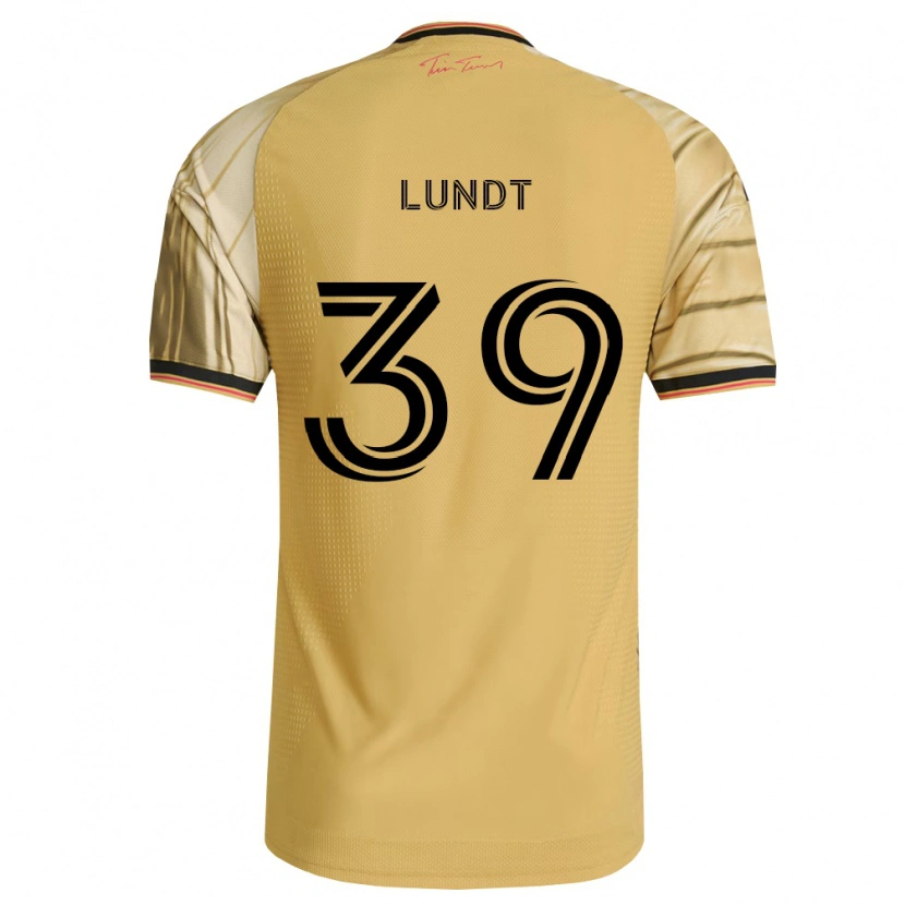 Danxen Mænd Ben Lundt #39 Brun Gul Sort Udebane Spillertrøjer 2026/27 Trøje T-Shirt