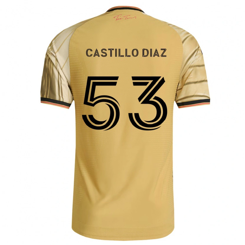 Danxen Mænd Jesus Castillo Diaz #53 Brun Gul Sort Udebane Spillertrøjer 2026/27 Trøje T-Shirt