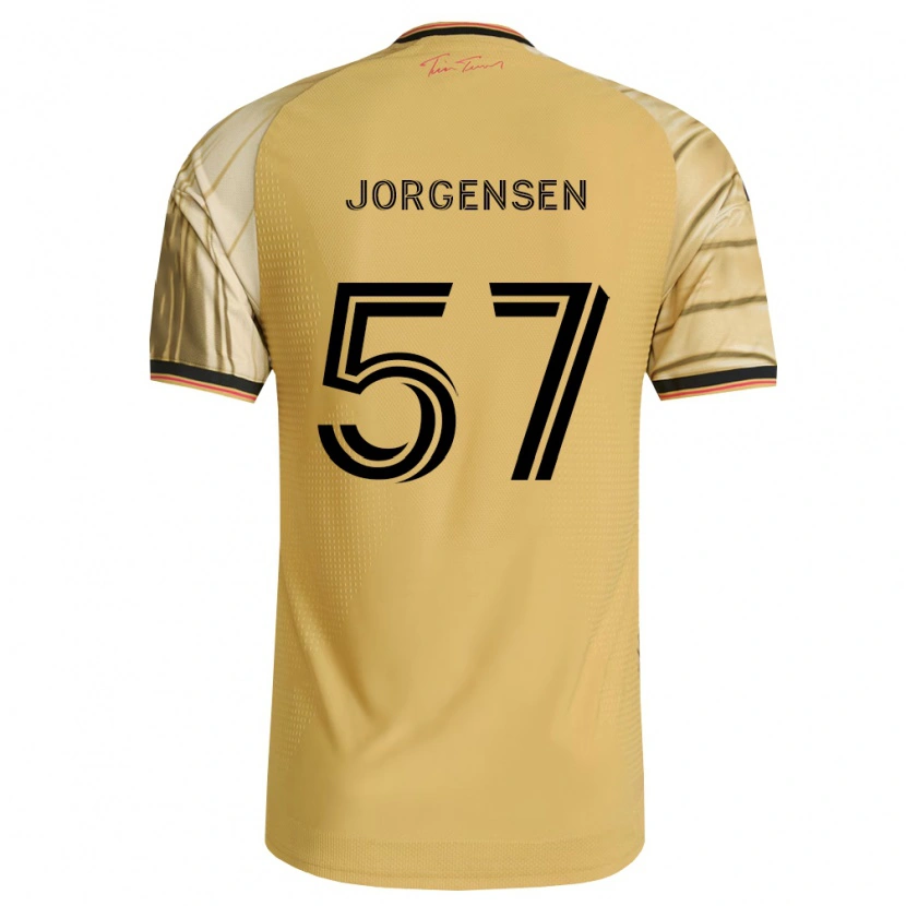 Danxen Mænd Owen Jorgensen #57 Brun Gul Sort Udebane Spillertrøjer 2026/27 Trøje T-Shirt