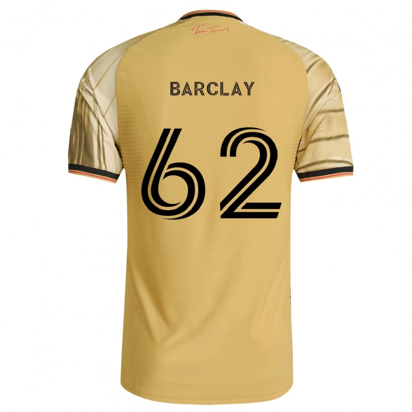 Danxen Mænd Jemone Barclay #62 Brun Gul Sort Udebane Spillertrøjer 2026/27 Trøje T-Shirt