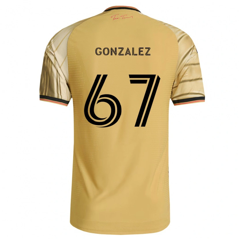 Danxen Mænd Cruz Gonzalez #67 Brun Gul Sort Udebane Spillertrøjer 2026/27 Trøje T-Shirt