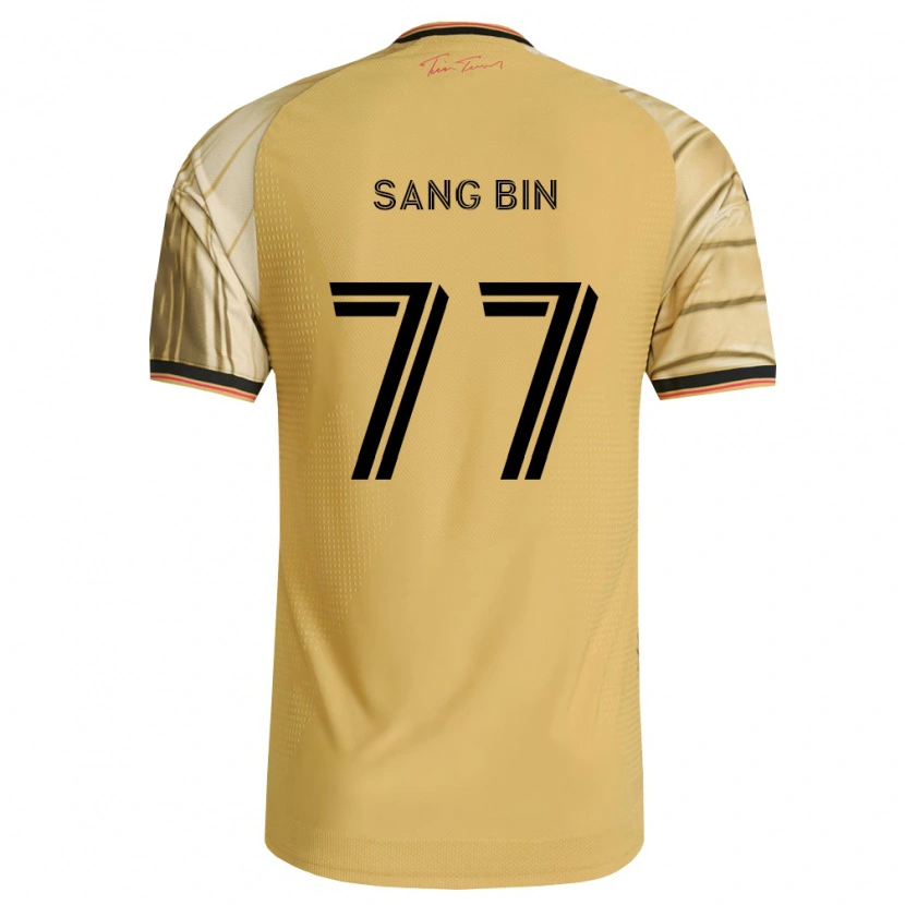 Danxen Mænd Sang-Bin Jeong #77 Brun Gul Sort Udebane Spillertrøjer 2026/27 Trøje T-Shirt