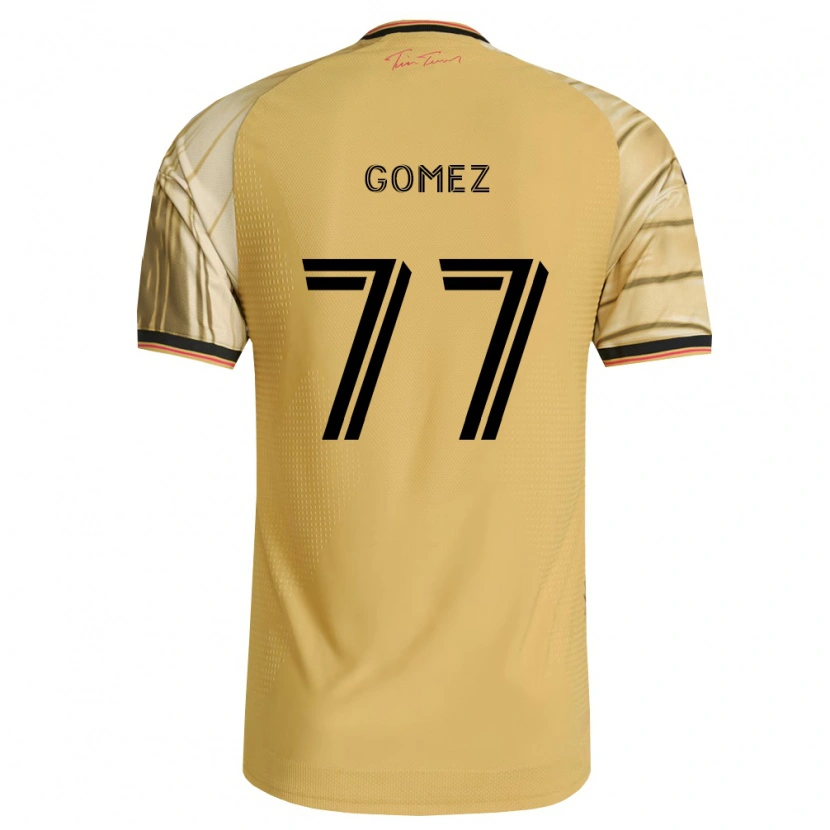 Danxen Mænd Sam Gomez #77 Brun Gul Sort Udebane Spillertrøjer 2026/27 Trøje T-Shirt