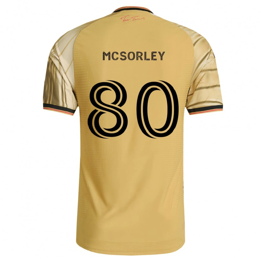 Danxen Mænd Brendan Mcsorley #80 Brun Gul Sort Udebane Spillertrøjer 2026/27 Trøje T-Shirt