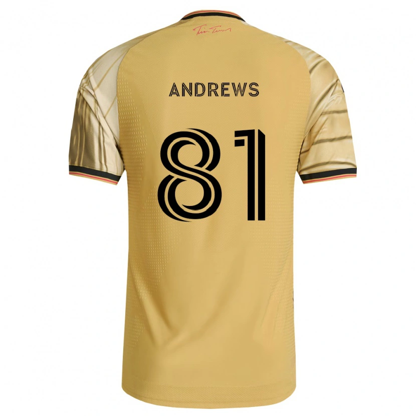 Danxen Mænd Joe Andrews #81 Brun Gul Sort Udebane Spillertrøjer 2026/27 Trøje T-Shirt