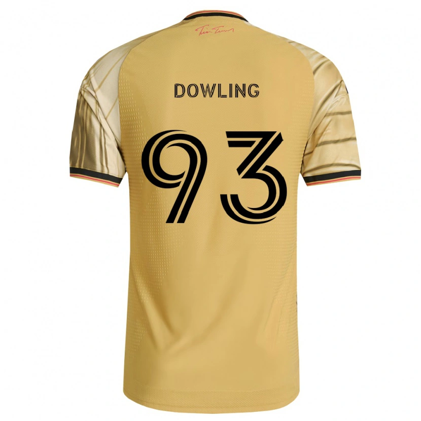 Danxen Mænd Drew Dowling #93 Brun Gul Sort Udebane Spillertrøjer 2026/27 Trøje T-Shirt