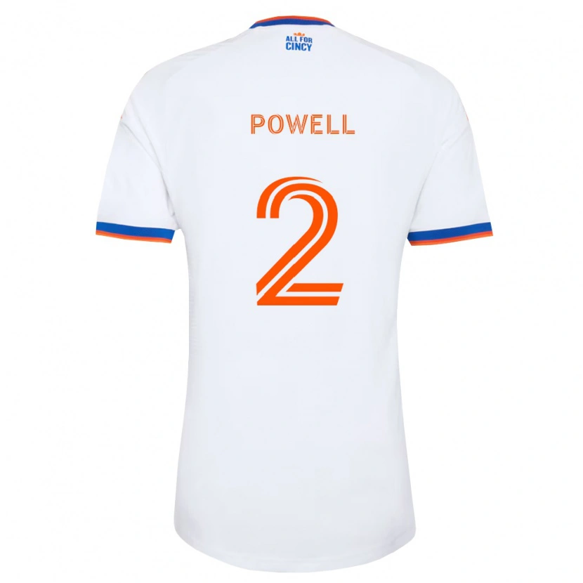 Danxen Mænd Alvas Powell #2 Hvid Marineblå Orange Udebane Spillertrøjer 2026/27 Trøje T-Shirt