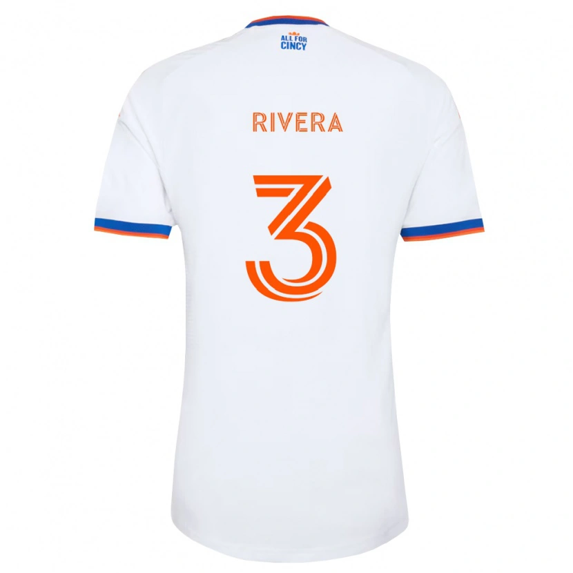 Danxen Mænd Nicholas Rivera #3 Hvid Marineblå Orange Udebane Spillertrøjer 2026/27 Trøje T-Shirt