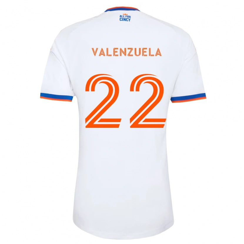 Danxen Mænd Gerardo Valenzuela #22 Hvid Marineblå Orange Udebane Spillertrøjer 2026/27 Trøje T-Shirt