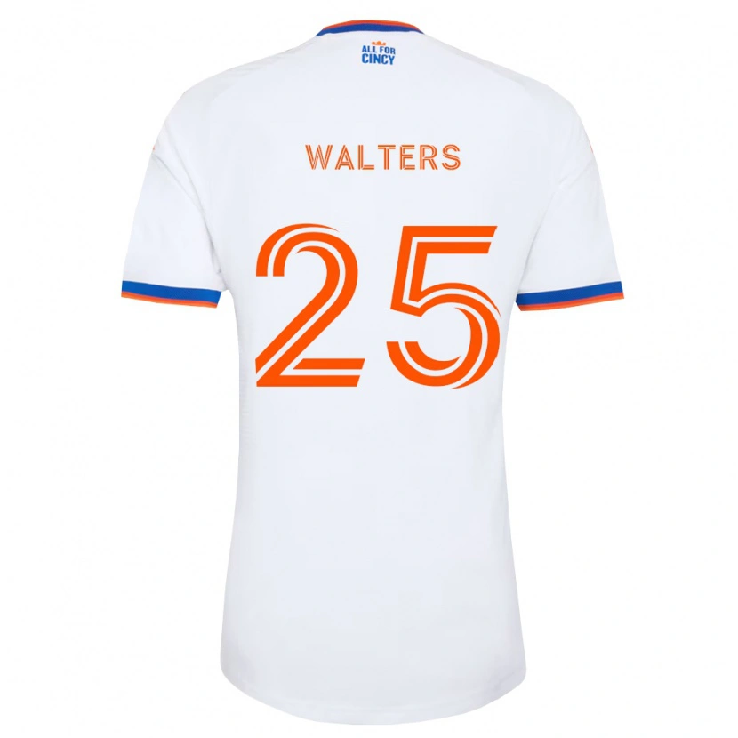 Danxen Mænd Paul Walters #25 Hvid Marineblå Orange Udebane Spillertrøjer 2026/27 Trøje T-Shirt
