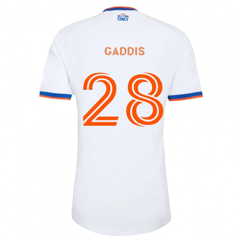 Danxen Mænd Raymon Gaddis #28 Hvid Marineblå Orange Udebane Spillertrøjer 2026/27 Trøje T-Shirt