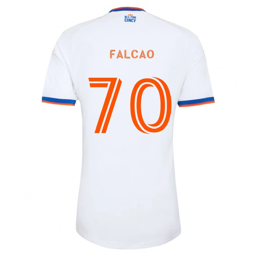 Danxen Mænd Kiano Falcao #70 Hvid Marineblå Orange Udebane Spillertrøjer 2026/27 Trøje T-Shirt