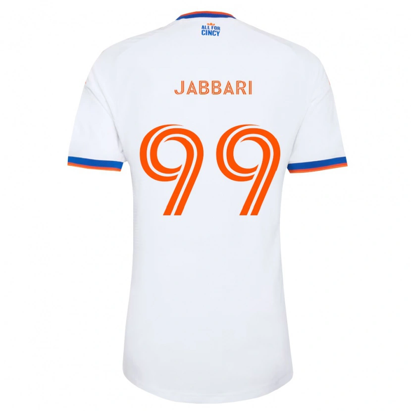 Danxen Mænd Ayoub Jabbari #99 Hvid Marineblå Orange Udebane Spillertrøjer 2026/27 Trøje T-Shirt