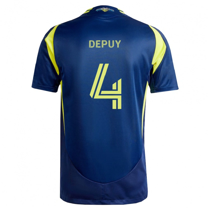 Danxen Mænd Nick Depuy #4 Gul Marineblå Udebane Spillertrøjer 2026/27 Trøje T-Shirt