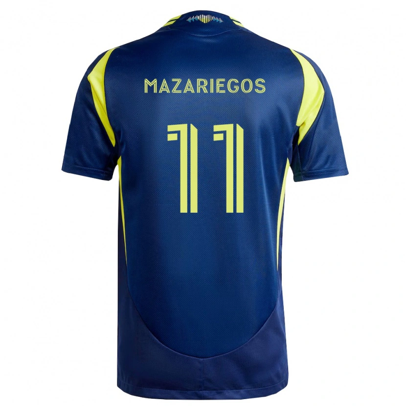 Danxen Mænd Jacob Mazariegos #11 Gul Marineblå Udebane Spillertrøjer 2026/27 Trøje T-Shirt