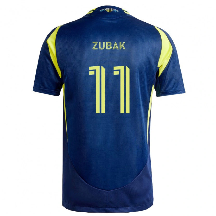 Danxen Mænd Ethan Zubak #11 Gul Marineblå Udebane Spillertrøjer 2026/27 Trøje T-Shirt