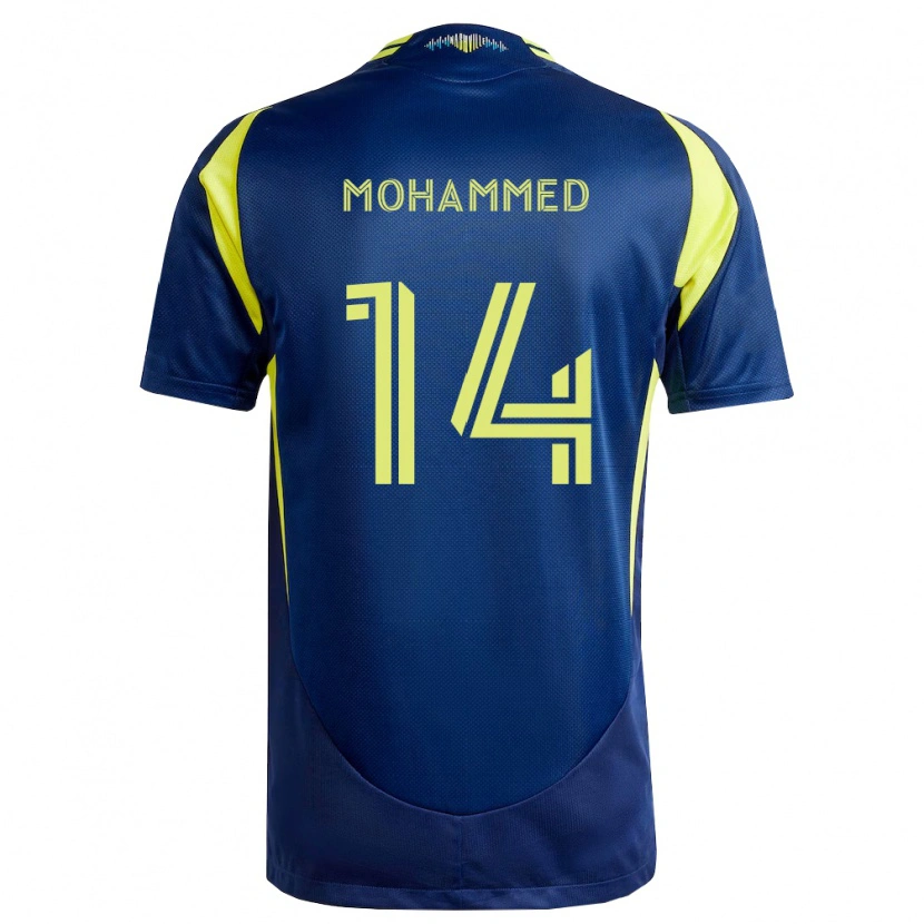 Danxen Mænd Shak Mohammed #14 Gul Marineblå Udebane Spillertrøjer 2026/27 Trøje T-Shirt