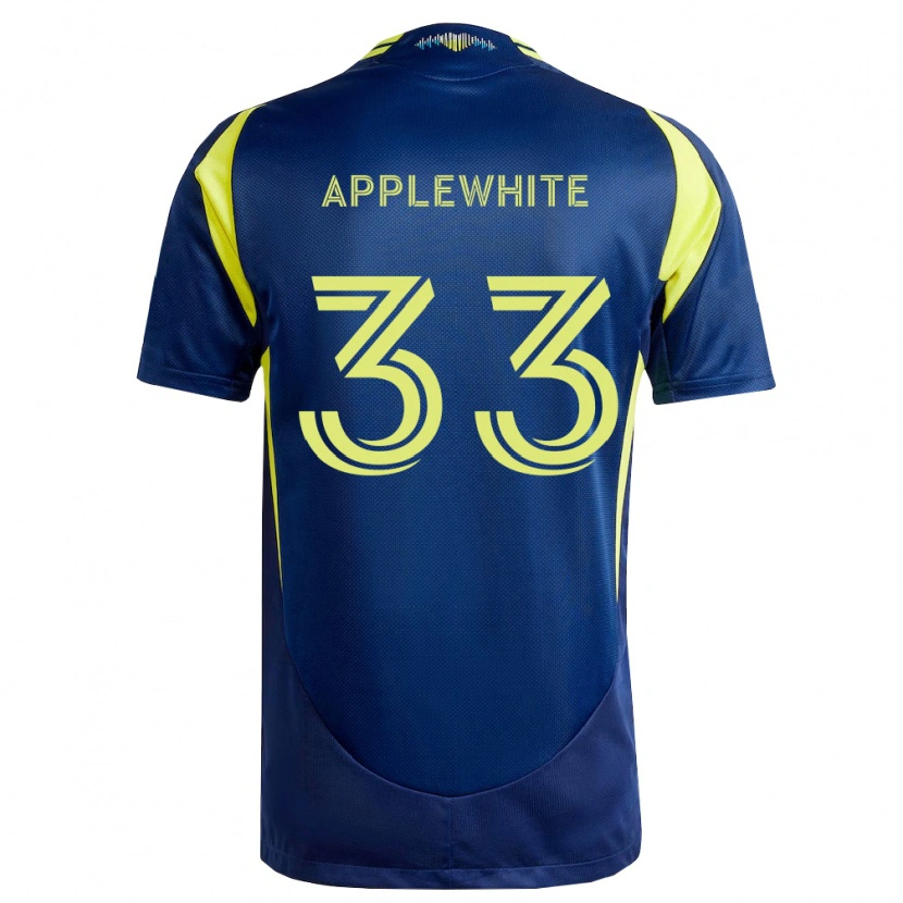 Danxen Mænd Christopher Applewhite #33 Gul Marineblå Udebane Spillertrøjer 2026/27 Trøje T-Shirt