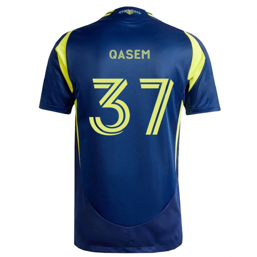 Danxen Mænd Ahmed Qasem #37 Gul Marineblå Udebane Spillertrøjer 2026/27 Trøje T-Shirt