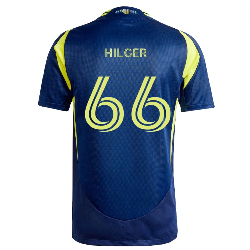 Danxen Mænd Brooks Hilger #66 Gul Marineblå Udebane Spillertrøjer 2026/27 Trøje T-Shirt