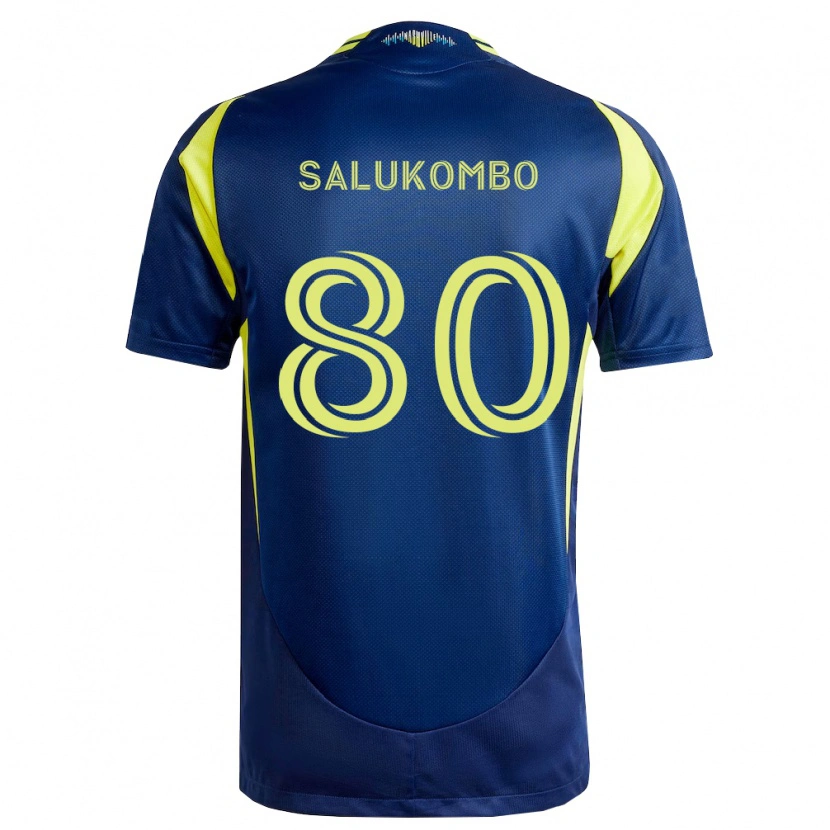 Danxen Mænd David Salukombo #80 Gul Marineblå Udebane Spillertrøjer 2026/27 Trøje T-Shirt