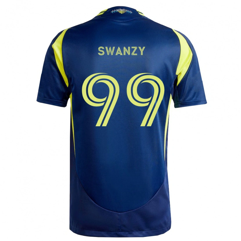 Danxen Mænd Joshua Swanzy #99 Gul Marineblå Udebane Spillertrøjer 2026/27 Trøje T-Shirt