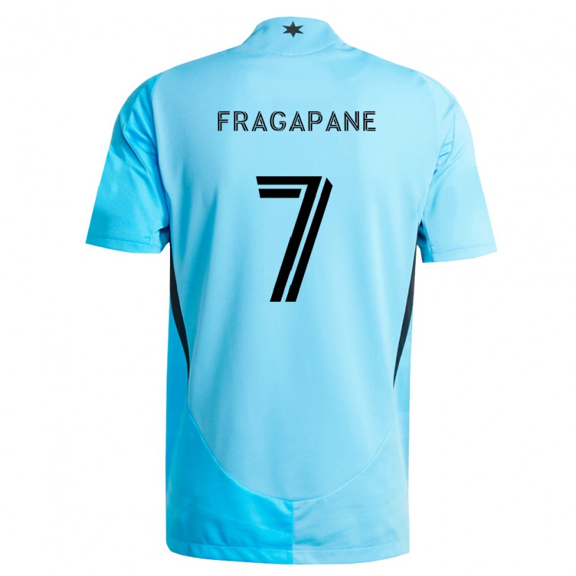 Danxen Mænd Franco Fragapane #7 Lyseblå Sort Udebane Spillertrøjer 2026/27 Trøje T-Shirt