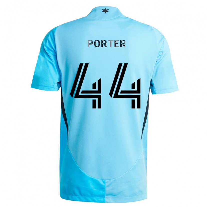 Danxen Mænd George Porter #44 Lyseblå Sort Udebane Spillertrøjer 2026/27 Trøje T-Shirt