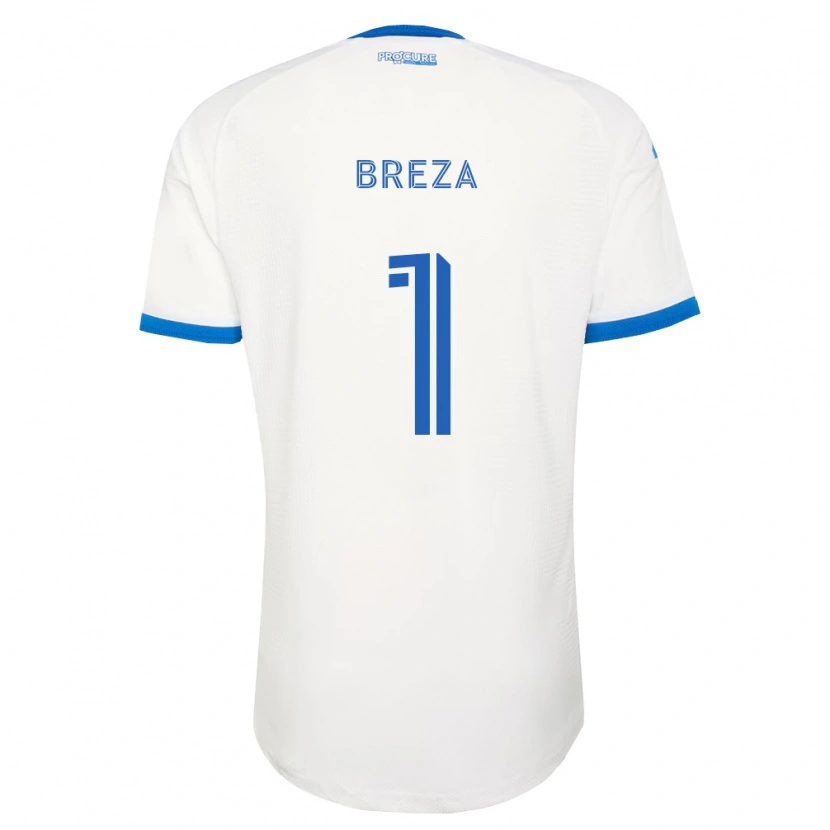 Danxen Mænd Sébastian Breza #1 Himmelblå Hvid Udebane Spillertrøjer 2026/27 Trøje T-Shirt