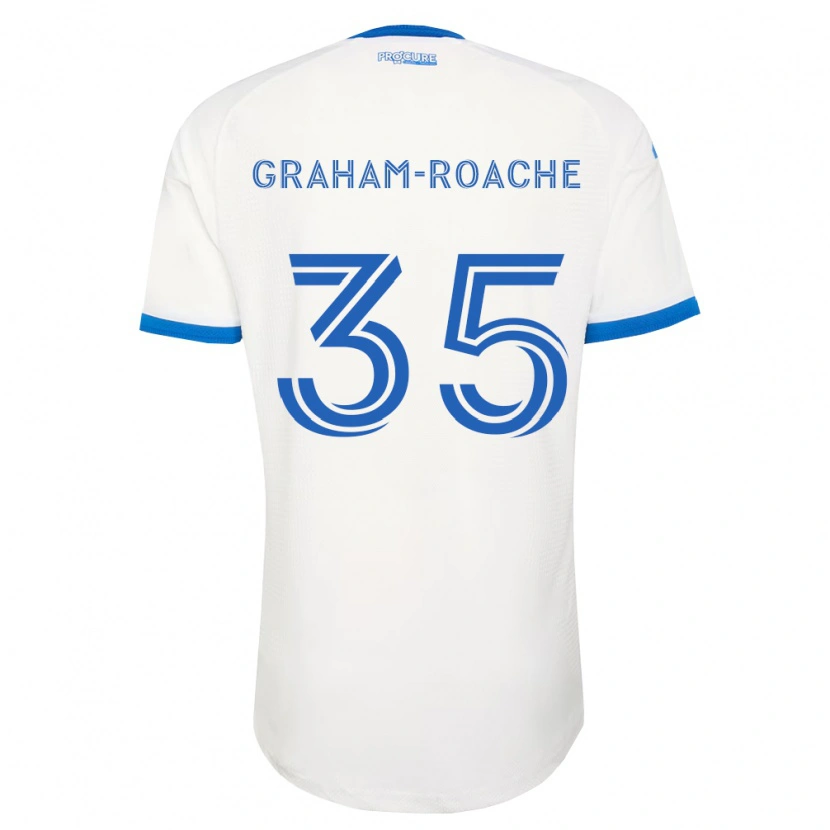 Danxen Mænd Owen Graham-Roache #35 Himmelblå Hvid Udebane Spillertrøjer 2026/27 Trøje T-Shirt