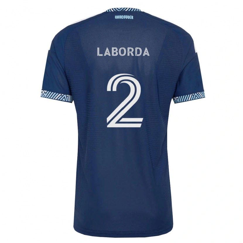 Danxen Mænd Mathías Laborda #2 Dyb Blå Hvid Udebane Spillertrøjer 2026/27 Trøje T-Shirt