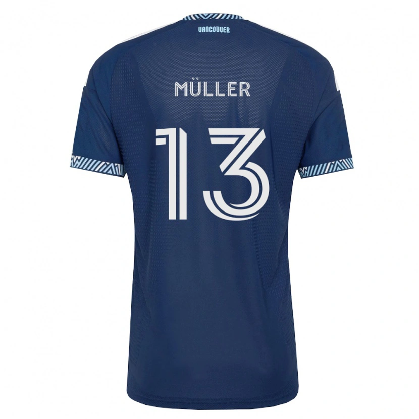 Danxen Mænd Thomas Müller #13 Dyb Blå Hvid Udebane Spillertrøjer 2026/27 Trøje T-Shirt