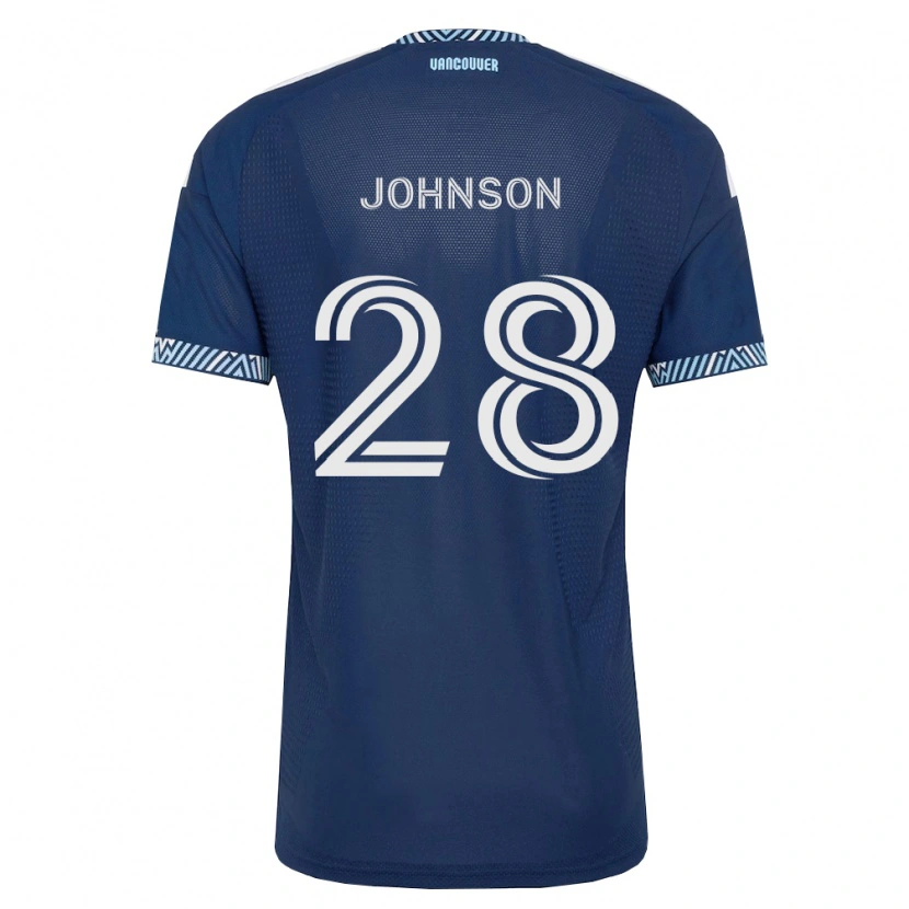 Danxen Mænd Tate Johnson #28 Dyb Blå Hvid Udebane Spillertrøjer 2026/27 Trøje T-Shirt