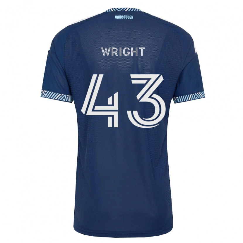 Danxen Mænd Trevor Wright #43 Dyb Blå Hvid Udebane Spillertrøjer 2026/27 Trøje T-Shirt
