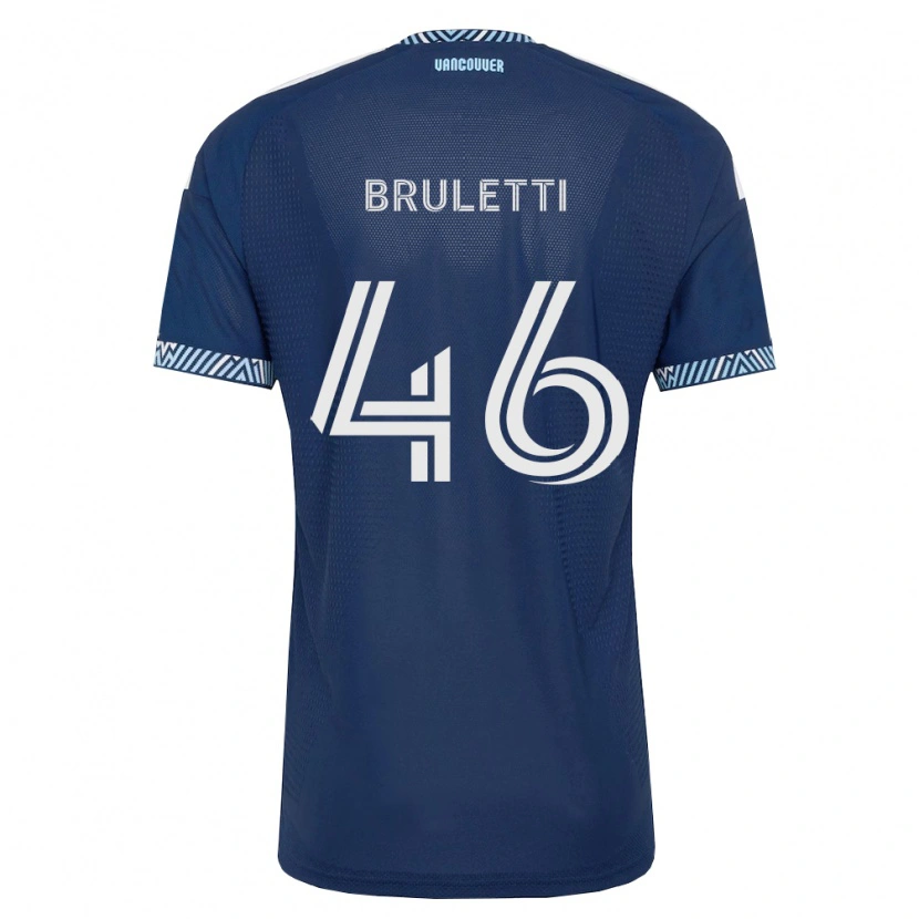 Danxen Mænd Cristiano Bruletti #46 Dyb Blå Hvid Udebane Spillertrøjer 2026/27 Trøje T-Shirt